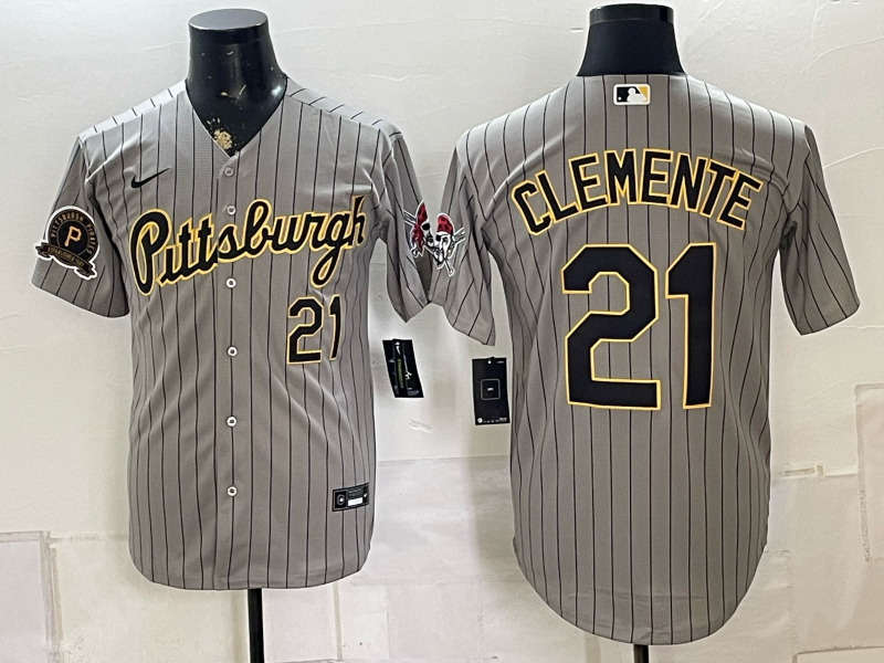 Men Pittsburgh Pirates #21 Clemente grey Game 2026 Nike MLB Jersey 0828001221->pittsburgh pirates->MLB Jersey